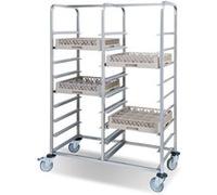 Chariot Inox pour Casiers à Vaisselle 5 à 9 Niveaux