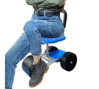 Chariot jardin avec assise - Tabouret mobile hauteur réglable | Siège pivotant à 360° pour extérieur | Place travail dotée panier rangement - désherbage, pelouse, atelier, cour, bivouac, nettoyage