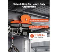 Chariot manuel pour palan électrique, capacité de charge de 0,5 tonne, compatible avec les modèles PA200, PA250, PA300, PA400, PA500. Chariot à pousser avec double roues, largeur de flange de poutre r
