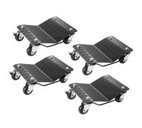 Chariot mobile robuste 3000kg - Chariot électrique d'urgence - Chariot à pneus 4 roues - Chariot en acier porte-pneus - Portable - Auto Moto Pickups - 4 pcs.