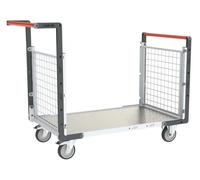 Chariot modulaire grillagé 2 dossiers plateau tôle galva 1000 x 600 mm 250 kg - 806724252