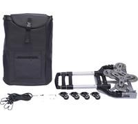Chariot monte-escalier, capacité de charge 75 kg, design pliable, noir