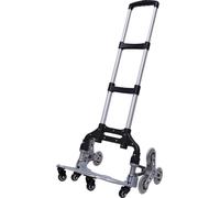 Chariot monte-escalier, transport de bagages, charge maximale de 75 kg, conception à 10 roues, chariot pliable en aluminium, noir M
