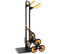 Chariot monte-escaliers, capacité de charge de 150 kg, chariot pliable robuste avec poignée télescopique, 6 roues et 2 sangles élastiques, chariot monte-escaliers pour la maison, les courses et l'entr
