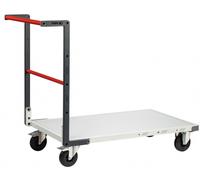 Chariot monté FLATPACK™ dossier fixe 1000 x 600 mm plateau mélaminé roues CC 250 kg - 806722110