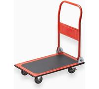 Chariot Plateforme Pliant MEISTER, 150kg Capacité, 730x470mm Plateau, Roues Ø100mm, Gris