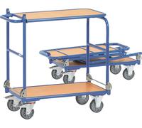 Chariot pliable 1140 mm, 2 plateaux, 250 kg, 720 x 450 mm, Fetra | 4017976011400
