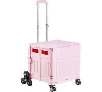 Chariot pliable avec roues pour monter les escaliers Caisse roulante pliable 65 L