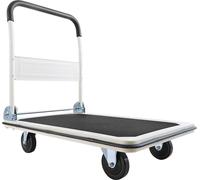 Chariot pliable, capacité de 299,37 kg, chariot à plate-forme pliable avec roues pivotantes, chariot à plate-forme mobile, chariot à plateau, poignée pliable pour un rangement facile, 900 x 870 x 610