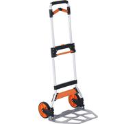 Chariot pliable, capacité de charge de 140 kg, chariot portable en aluminium, chariot convertible avec poignée télescopique et roues en PP+TPR, ultra léger et ultra résistant pour le déménagement d'en
