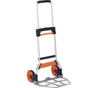 Chariot pliable, capacité de charge de 275 lb, chariot portable en aluminium, chariot convertible et diable avec poignée télescopique et roues en PP+TPR, ultra léger et ultra résistant pour le déménag