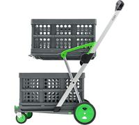 Chariot pliable - Chariot pliant - Chariot de transport - Chariot de courses - Chariot de manutention - Avec 2 tiroirs pliables