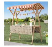 Chariot pliable portable avec auvent pour vente alimentaire sur les marchés agricoles et festivals