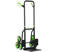 Chariot pliable pour le transport de charges, type chariot de manutention, en aluminium, capacité de charge de 120 kg, équipé de roues, portable, de couleur verte