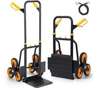 Chariot pliable pour monter les escaliers, capacité de charge 200 kg, chariot d'escalier avec pneus en caoutchouc dur et cadre en acier, chariot pour déménagements et objets lourds, chariot d'escalier