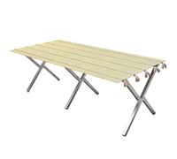 Chariot Pliable Professionnel Cadre Renforcé 1.1mm Plateau Lamelles Bambous Charge 150kg Pliable pour Marchés Extérieurs Foires et Ventes Artisanales Diverses(200cm(78.7in))