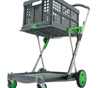 Rauschenberger Chariot pliant CLAX – Vert – Capacité 60 kg – Caisse pliante