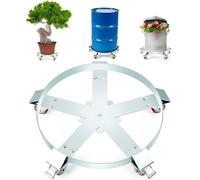 Chariot porte-fût 250 L capacité de charge 567 kg plateau roulant pour déplacement de barils en atelier et entrepôt