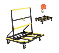 VEVOR Chariot porte-plaques de plâtre 816,5 kg – base extensible, roulettes, bandes antidérapantes