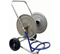 Chariot porte-tuyau d'arrosage en acier inoxydable, capacité de 200 m