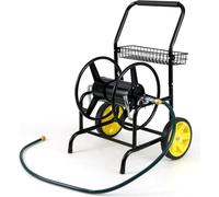 Chariot porte-tuyau métallique - Capacité 70 m, tuyau de 20 mm, noir