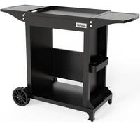 Chariot pour barbecue électrique, tablettes latérales rabattables, mobile