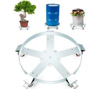 Chariot pour fûts 250L Chariot de transport Acier au carbone Plateau roulant Diamètre intérieur Ø607mm Chariot pour fûts avec 5 roues universelles (2 avec freins) Chariot de transport pour le transpor