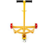 Chariot pour fûts de 55 gallons, capacité de charge de 1200 lb, chariot pour barils, chariot pour fûts, chariot rond en acier à profil bas, châssis en acier robuste avec poignée réglable, 3 roues, pou