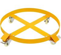 Chariot pour fûts d'huile - Roule-fût à 4 roues - Roues pivotantes - Charge lourde - 120 kg - Ø 61 cm - Taille S - Jaune