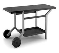 Forge Adour - Table Roulante Plancha Acier Noir et Gris, Crédence Intégrée, Cache Bouteille Gaz, Compatible Planchas 45, 60 et 75 cm, Garantie 2 Ans