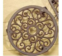 Chariot pour plantes - ESSCHERT DESIGN - Fonte - 29 cm - 4 roues - Marron