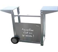 Chariot pour plaque de cuisson Tonio, en acier inoxydable