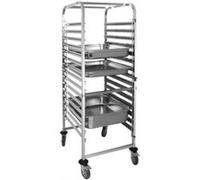 Chariot pour Plateaux GN2/1 15 niveaux - Vogue - Inox Gris G