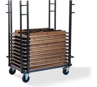 Chariot pour tables pliantes rectangulaires - réglable, 1 pièce