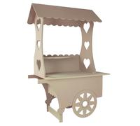 Chariot Présentoir de Friandises, Porte Bonbons et Cadeaux d’Invités de Mariage, Stand à Friandises pour Les Fêtes d’Anniversaire et Autre Evènements, Chariot Personnalisable MDF 199cm x 133cm x 73cm