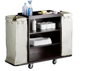 Chariot Room Services Acier + Sacs à Linge - 1420x450x1120(h)mm