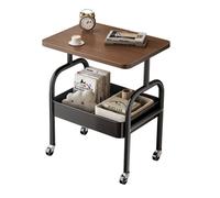 Chariot roulant multifonction - Sans marque - 2 niveaux - 43x30x45 cm - Structure métal - Plateau bois