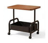 Chariot roulant multifonction - Sans marque - 2 niveaux 43x30x52 cm - Structure métal - Plateaux bois - Roulettes 360°