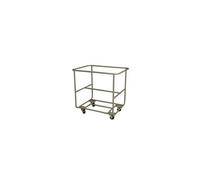 Chariot support pour grand bac semi-cylindrique 170 Litres, epoxy blanc,
