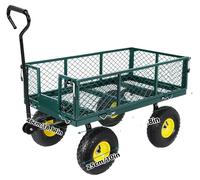 Chariot utilitaire, capacité de charge de 400 kg, conception modulable, vert