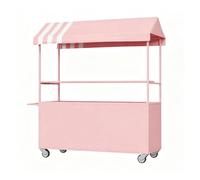 Chariot vente ambulante portable avec auvent, étal fer robuste | Stand mobile pour marchés fermiers, marchés aux puces et vente sur la voie publique(H,180cm/70.9in)