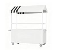 Chariot vente ambulante portable avec auvent, étal fer robuste | Stand mobile pour marchés fermiers, marchés aux puces et vente sur la voie publique(I,180cm/70.9in)