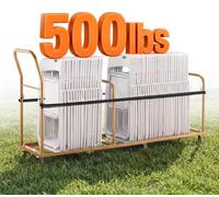 Chariot VEVOR pour 50 chaises pliantes, support vertical pour chaises pliantes, capacité de 226,8 kg, chariot pour le stockage et le transport de chaises pour événements, en acier au carbone, avec rou