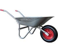 Chariote à bras Toolland, 85 litres, benne en acier galvanisé, pneus pneumatiques de 350 mm, poids plume de 12 kg, idéale pour le transport de sable, de terre, de gravats et de déchets de jardin