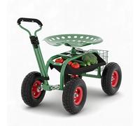 Chariote à fleurs avec siège - Chariote de jardin mobile - Capacité de charge : 136 kg - Construction robuste