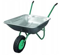 Chariote de jardin renforcée, 80 litres, avec roue en métal