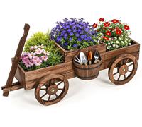 Chariote de plantation en bois, équipé de roues, pour jardin et balcon