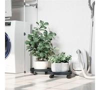Chariots à plantes avec roues 2 pcs gris diamètre 34 cm 35 kg Gris G