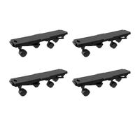 Chariots de déménagement à 4 roues 4 pcs noir PP 170 kg