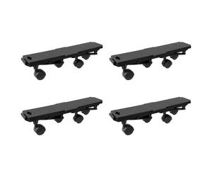 Chariots de déménagement à 4 roues 4 pcs noir PP 170 kg